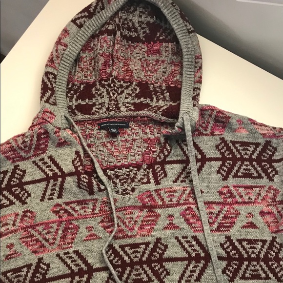 American Eagle Outfitters Sweaters - American Eagle V-Neck Hooded Sweater